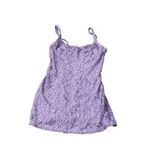 Urban Outfitters Lace Corset Mini Dress Purple Lavender L